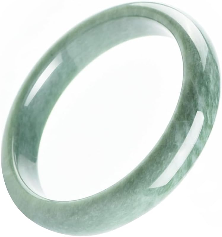 Jade Bangle Bracelet for women Green Feng Shui Bracelet with Box Good Luck Bracelet Natural Jade Bracelet for Women Birthday Mother's Day Bracelet 2.44in