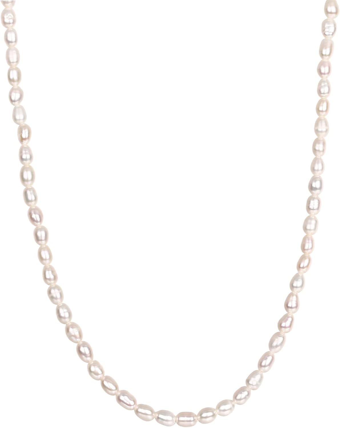14K-18K Gold Plated Freshwater Cultured Pearl Necklace for Women | Beaded Necklaces with Pearls | Dainty Choker Pearl & Gold Chain Necklaces
