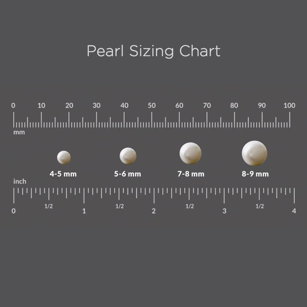 White Freshwater Pearl Necklace - 28 Inch Pearl Necklace for Women - Rhodium Plated Sterling Silver Necklace - Real Strand Pearl Necklace - Timeless Pearl Jewelry for Women - Freshwater Pearls - Image 2