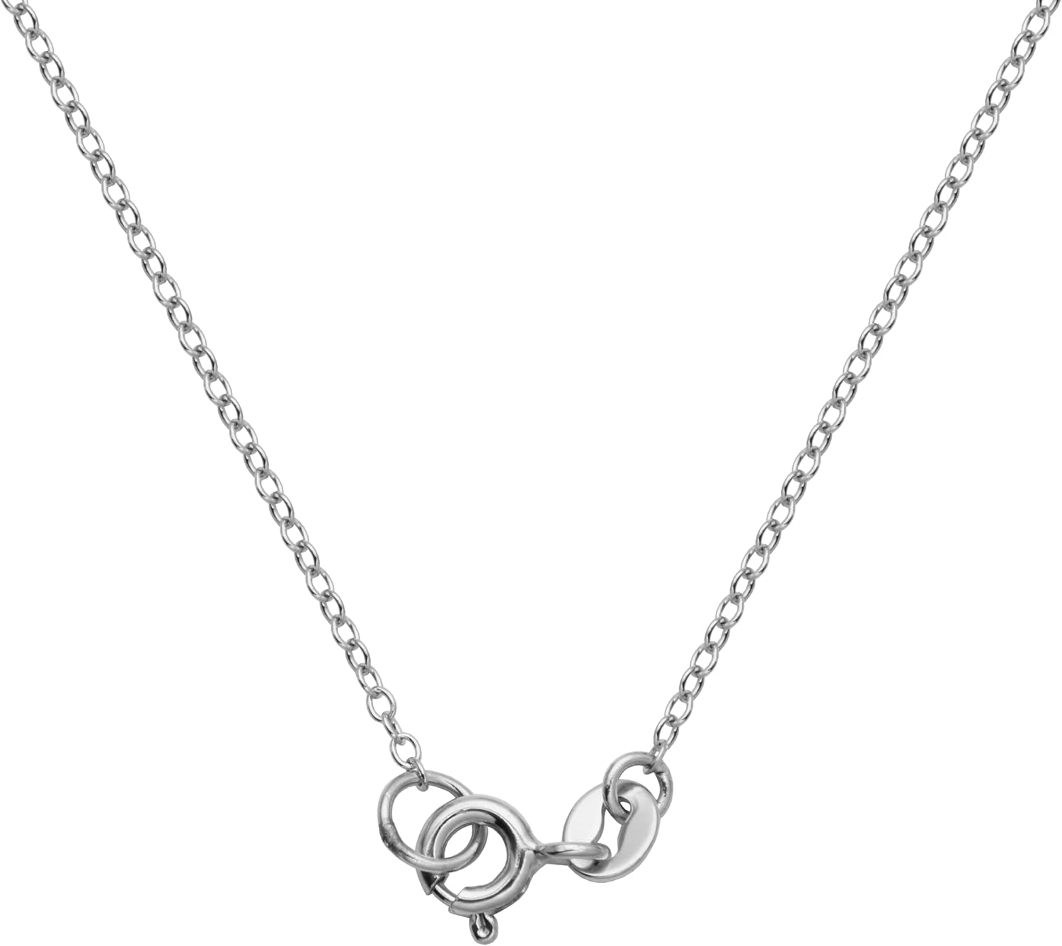 Sterling Silver Round Cut Birthstone Pendant Necklace 18" (previously Collection) - Image 2